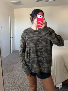 Y2K waffle camo long sleeve